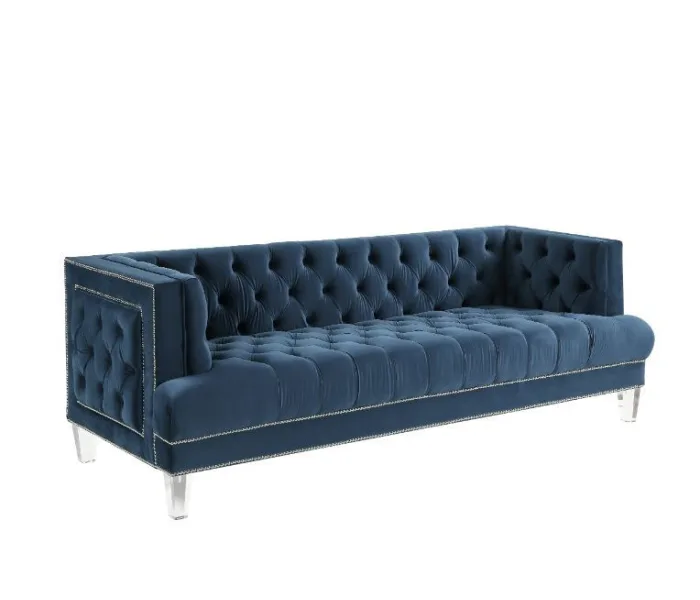 Ansario - Sofa - Blue Velvet, 88"