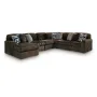 Midnight-Madness 6-Piece Sectional With LAF Corner Chaise Chocolate, 151"