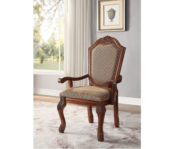 Chateau De Ville - Chair (Set of 2) - Fabric & Cherry