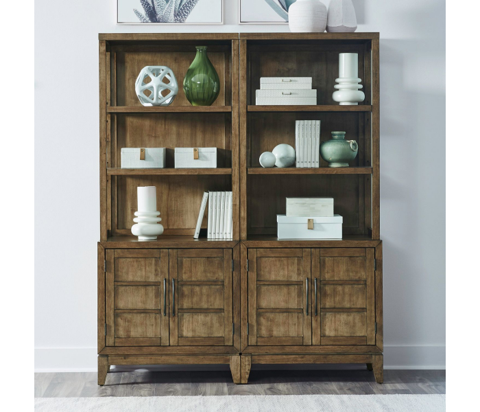 Shaker Lakes - 2 Piece Bunching Bookcase - Harvest Brown - Dark Brown