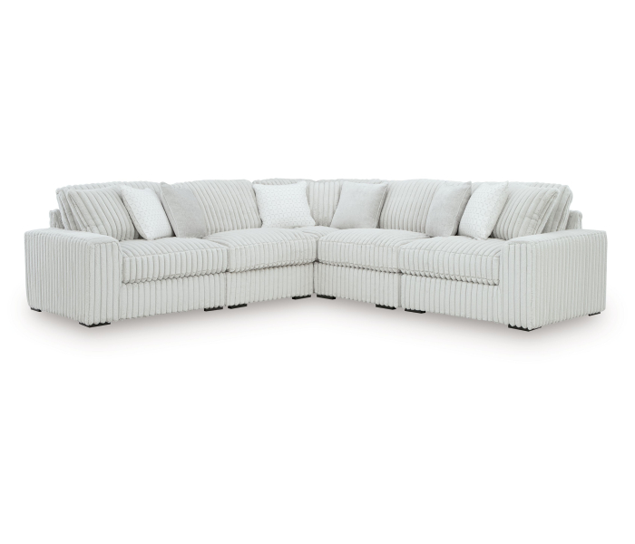 Stupendous 5-Piece Sectional With LAF / RAF Corner Chairs Alloy, 134"
