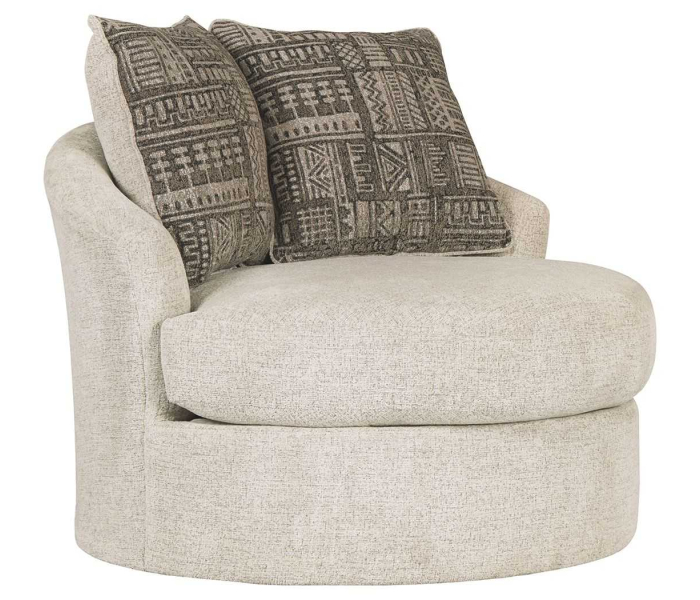 Soletren - Stone - Swivel Accent Chair