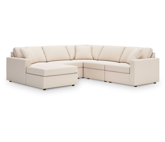 Cozymax - Oyster - 5-Piece Sectional With Laf Corner Chaise, Wih Raf Corner Chair, 108"