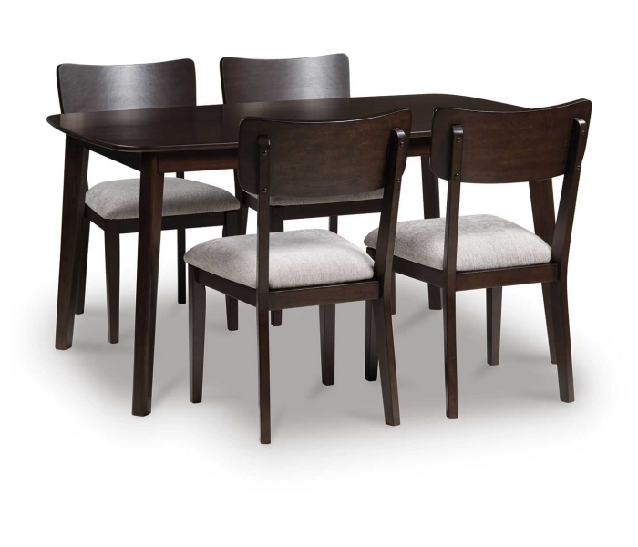 Mallenette Dining Room Table Set (Set of 5) Merlot