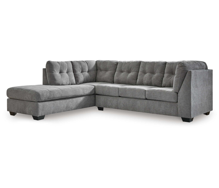 Marleton - Gray - 2-Piece Sleeper Sectional With Laf Corner Chaise, 113"