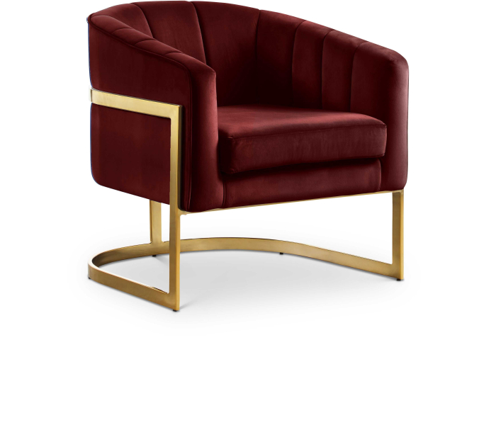 Carter - Accent Chair - Burgundy