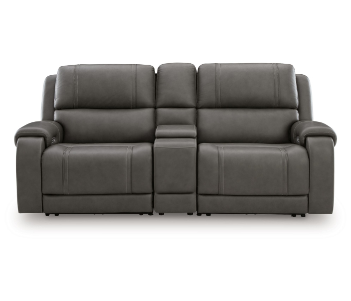 5Z Pittson 3-Piece Power Reclining Sectional Loveseat With Storage Console Anchor