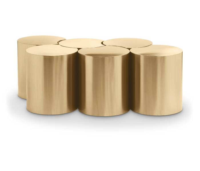 Dimple - 16" 6 Piece Modular Coffee Table, 42"