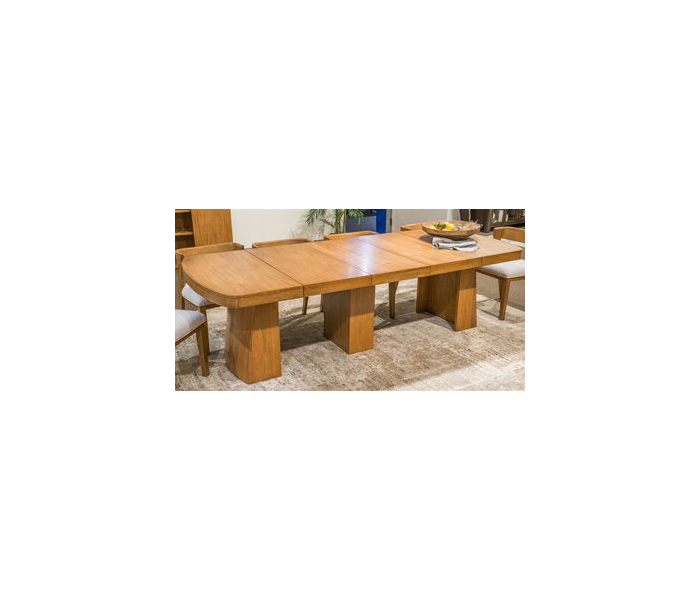 Pamaria XL Rectangular Dining Room Extension Table Top Light Brown, 105"