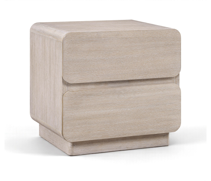 Adagio - Solid Wood And Oak Veneer Nightstand - Natural - Light Brown