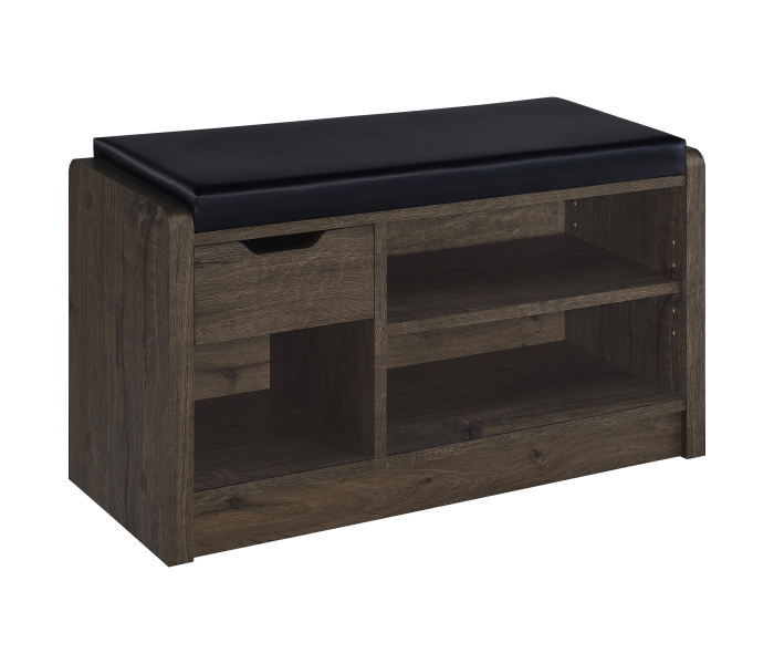 Arrington - Storage Bench - Smoked Oak