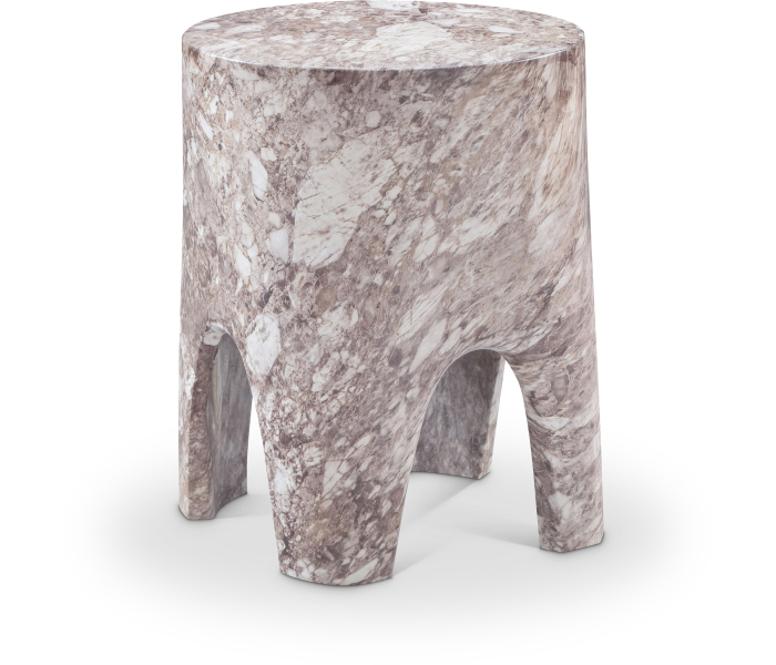 Foligno - Marble Finish Concrete End Table, 14"