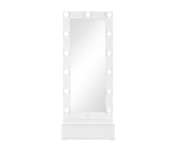 Ella - Narrow Tall Mirror With Drawer And Speakers