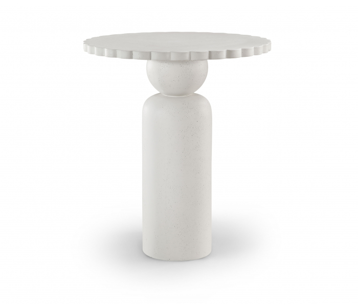 Petalia - Indoor/Outdoor Bar Table - Cream - Pearl Silver, 36"