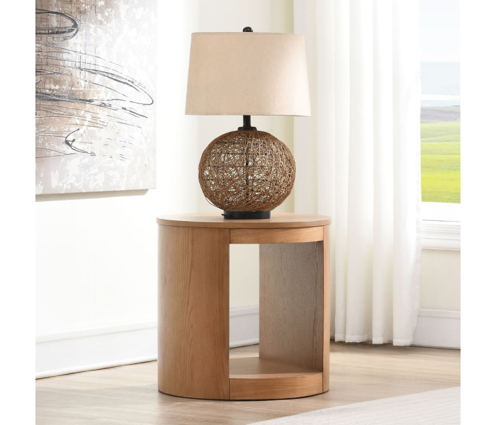 Zoey - End Table - Oak - Light Brown, 22"