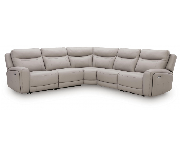 Gravier 5-Piece Power Reclining Sectional Gray