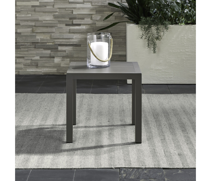 Plantation Key - Outdoor End Table - Granite, 24"