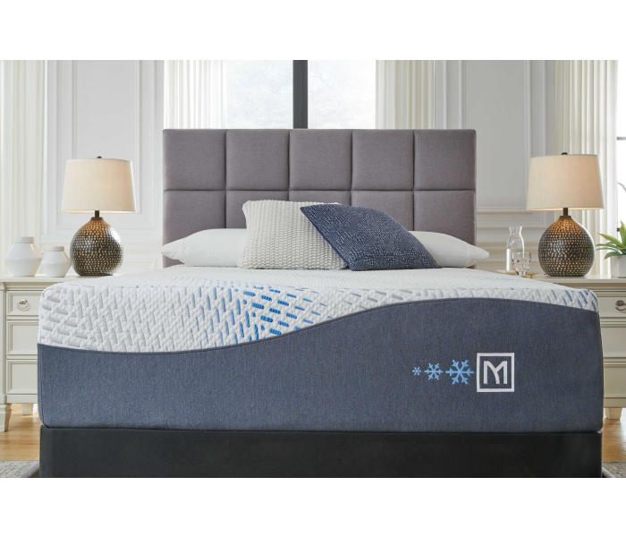 Millennium - White - 2 Pc. - Cushion Firm Gel Hybrid Queen Mattress, Foundation