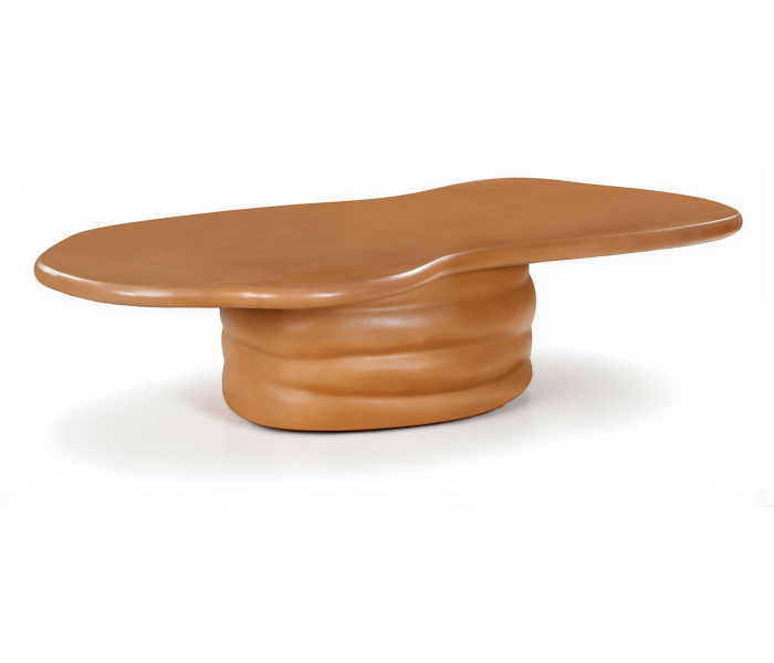Branna - Concrete Coffee Table - Terracotta - Orange, 54.5"