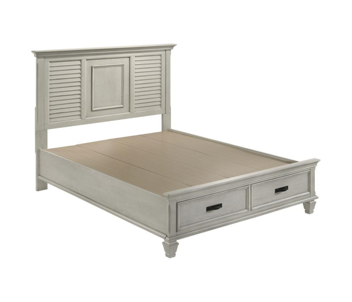 Franco - Wood Queen Storage Panel Bed - Distressed