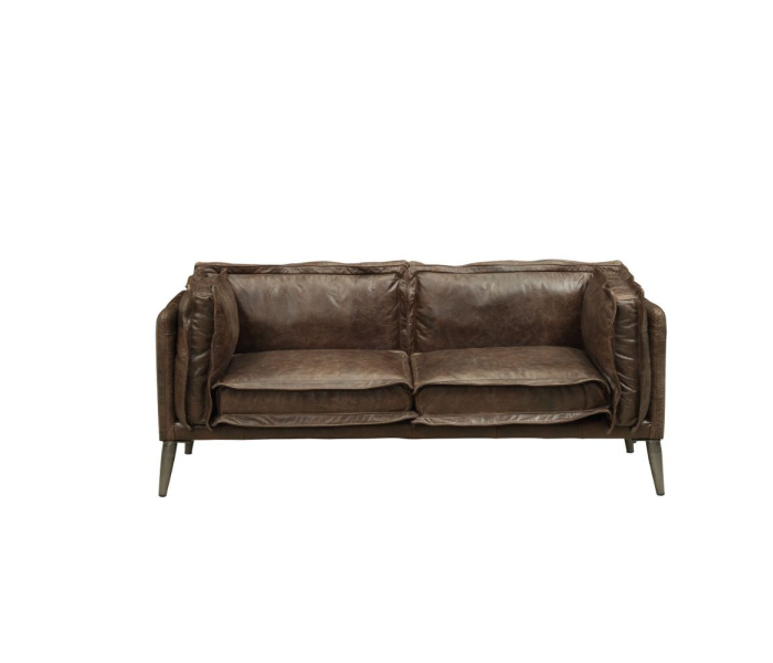 Porchester - Loveseat - Distress Chocolate Top Grain Leather