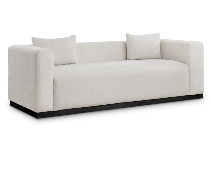 Alfie - Linen Textured Fabic Sofa, 90.5"