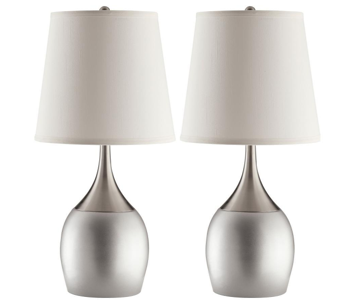 Tenya - Empire Shade Urn Table Lamp (Set of 2) - Silver
