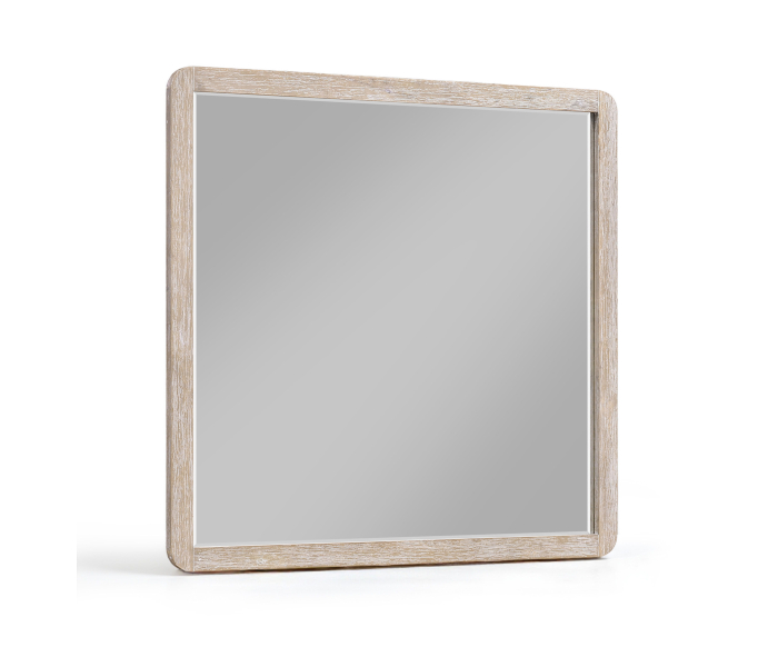 Adagio - Solid Wood And Oak Veneer Mirror - Natural - Light Brown, 42" Wide