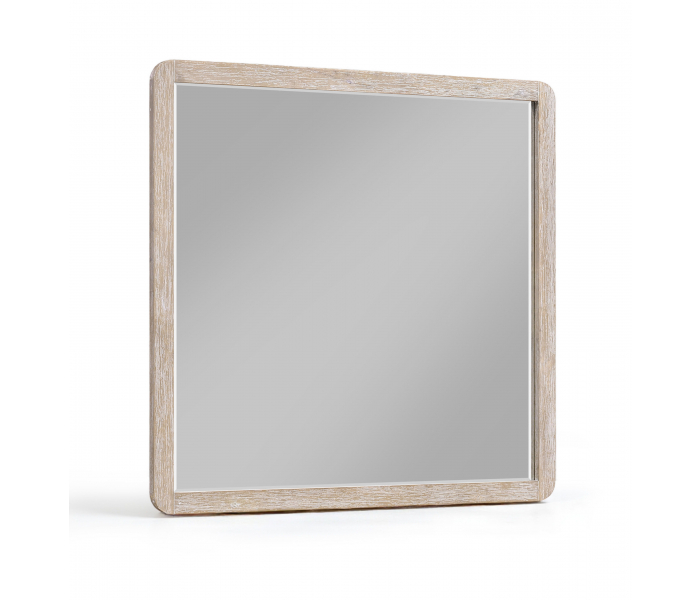 Adagio - Solid Wood And Oak Veneer Mirror - Natural, 42" Wide