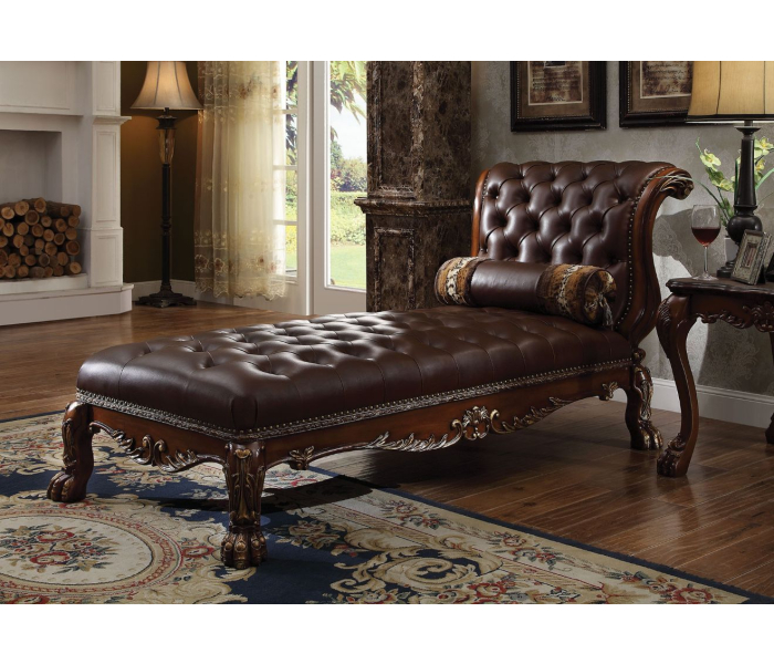 Dresden - Chaise - PU & Cherry Oak