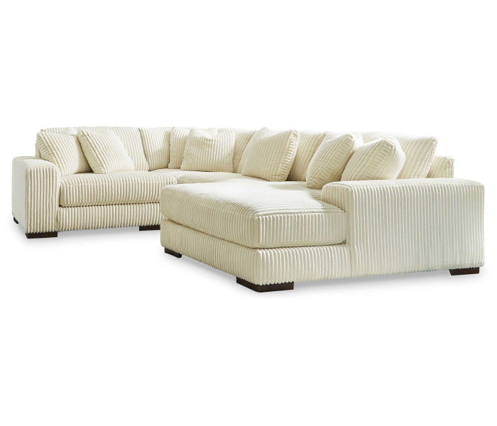 Lindyn - Ivory - 4-Piece Sectional With Raf Corner Chaise, 133"