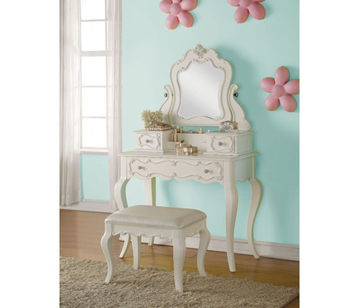 Edalene - Vanity Desk - Pearl