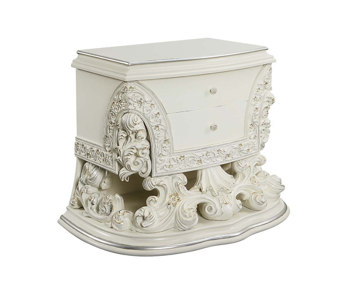 Adara - Nightstand - Antique White Finish