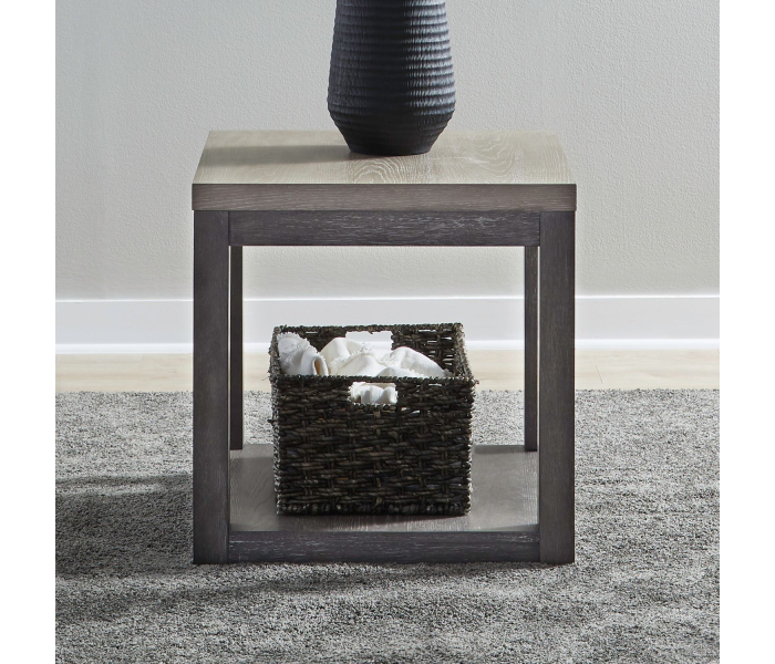 Piedmont - End Table - Charcoal / Ash - Gray, 24"