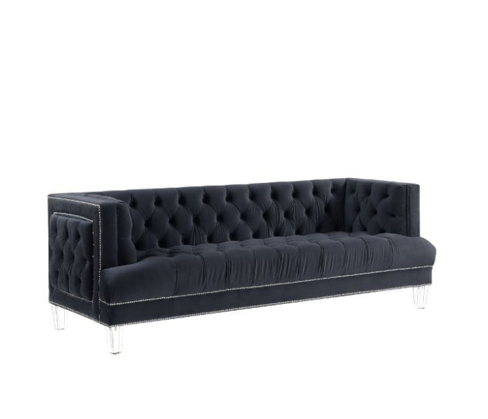 Ansario - Sofa - Black Velvet, 88"