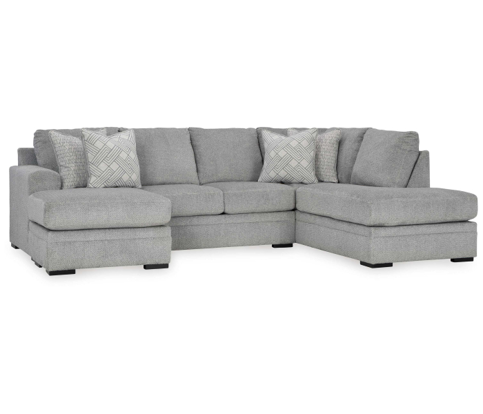 Casselbury - Cement - 2-Piece Sectional With Raf Corner Chaise, 124"