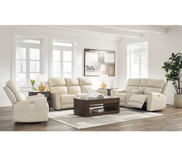 Dahlmoore - Almond - 3 Pc. - Power Reclining Sofa, Power Reclining Loveseat With Console, Power Rocker Recliner