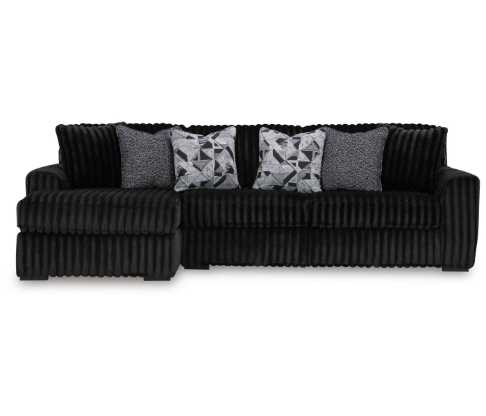 Midnight-Madness - Onyx - 2-Piece Sectional Sofa With Laf Corner Chaise, 120"