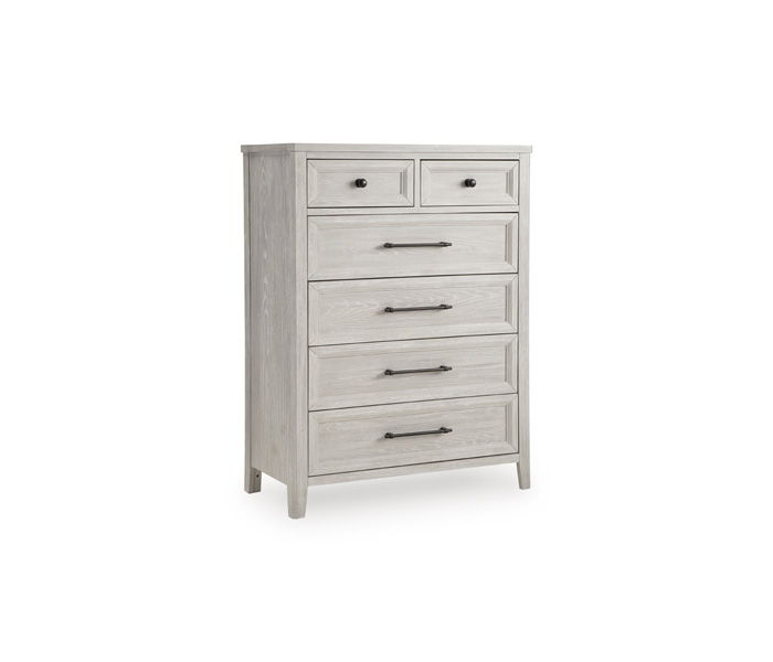Darbonton Six Drawer Chest Dove White, 53.25" Tall