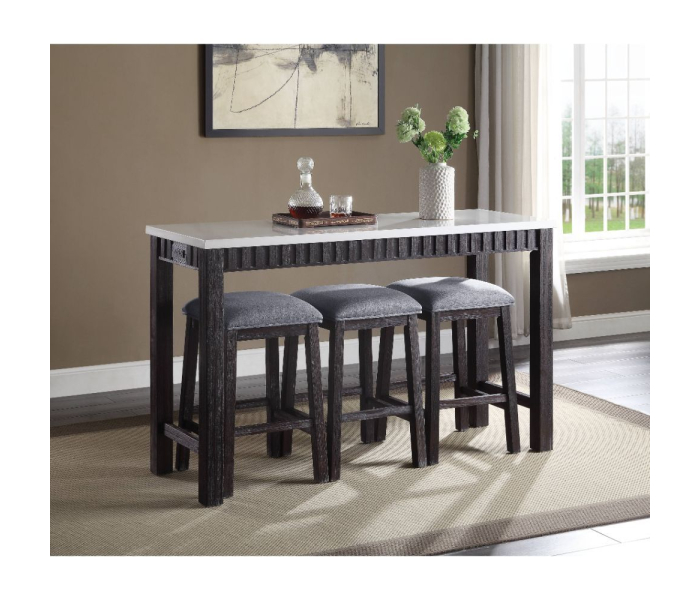 Necalli - Counter Height Set - Marble & Weathered Espresso