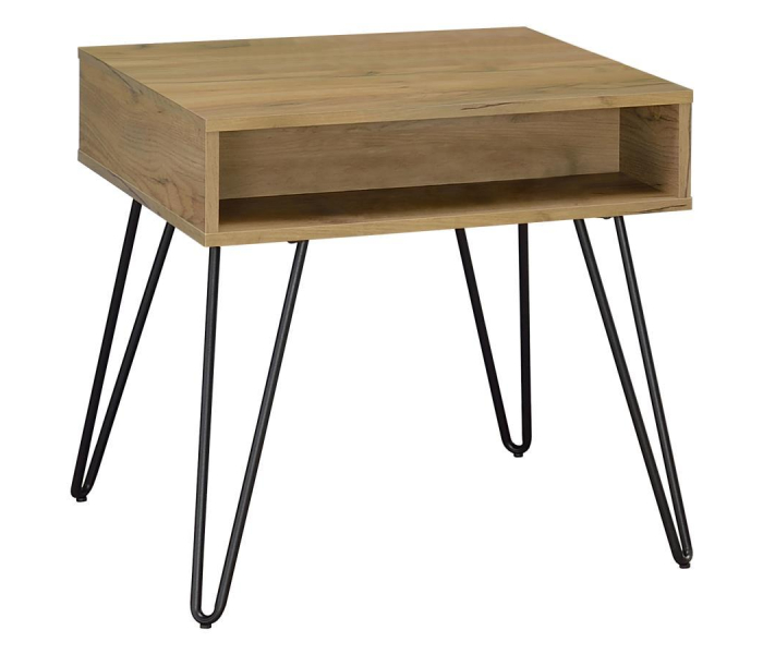 Fanning - Engineered Wood Side End Table - Golden Oak, 23.5"