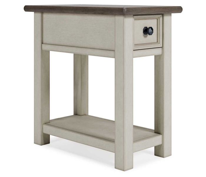 Bolanburg - White / Brown / Beige - Chair Side End Table, 14"