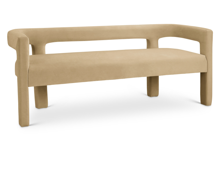 Athena - Velvet Bench - Camel