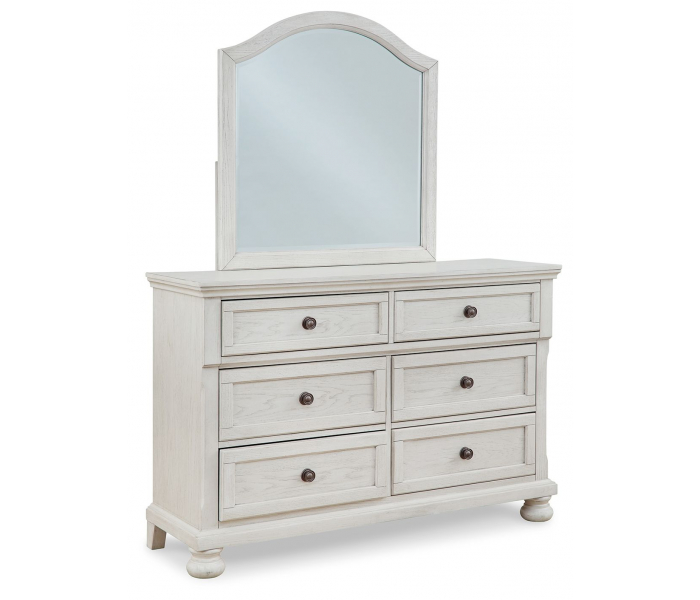 Robbinsdale Dresser, Mirror Youth Antique White, 54" Wide