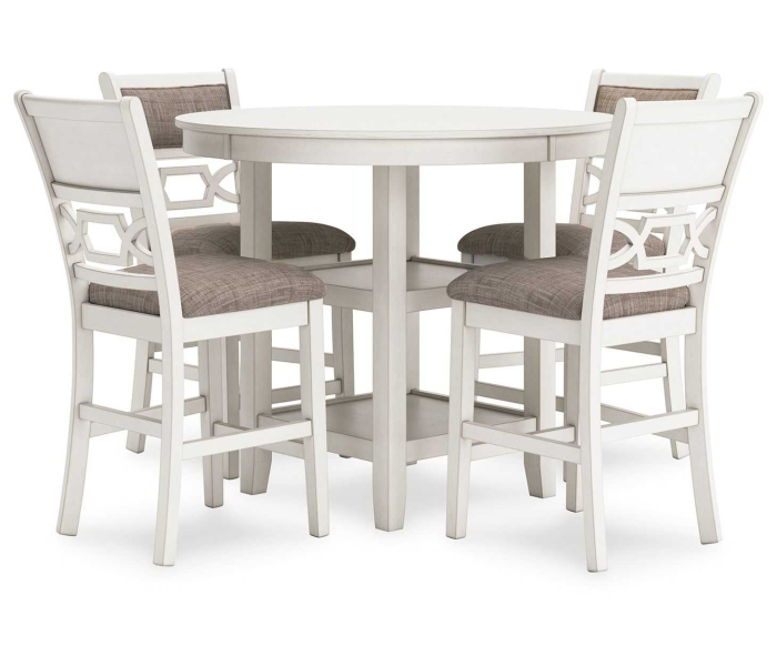 Erinberg - Antique White - Dining Room Counter Table Set (Set of 5)