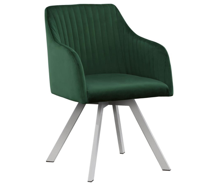 Arika - Velvet Upholstered Swivel Dining Arm Chair