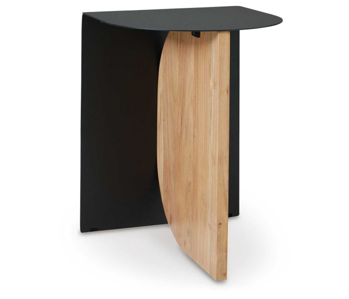Ladgate - Black / Natural - Accent Table, 16.25"