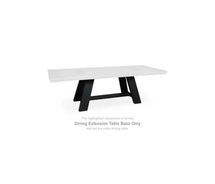 Maple Harbor Rectangular Dining Extension Table Base Brown / Black, 64"