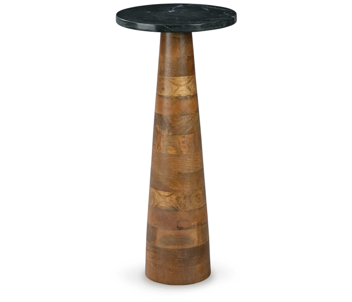 Quinndon - Brown / Black - Accent Table, 10.13"