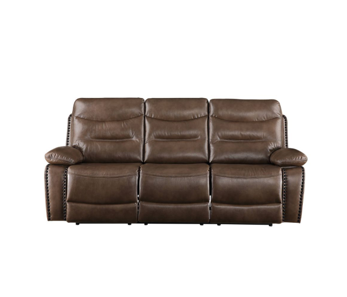 Aashi - Sofa - Brown Leather-Gel Match, 90"